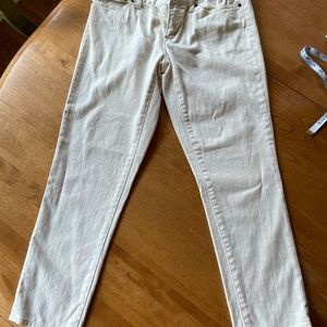 Jcrew off white, cream stretch denim jeans